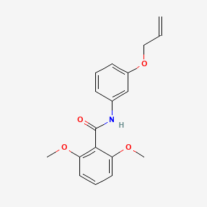 molecular formula C18H19NO4 B4235581 N-[3-(allyloxy)phenyl]-2,6-dimethoxybenzamide 