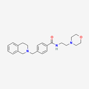 molecular formula C23H29N3O2 B4235593 4-(3,4-dihydro-2(1H)-isoquinolinylmethyl)-N-[2-(4-morpholinyl)ethyl]benzamide 