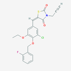 5-{3-Chloro-5-ethoxy-4-[(2-fluorobenzyl)oxy]benzylidene}-3-(2-propynyl)-1,3-thiazolidine-2,4-dione