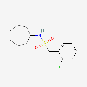 molecular formula C14H20ClNO2S B4235644 1-(2-chlorophenyl)-N-cycloheptylmethanesulfonamide 