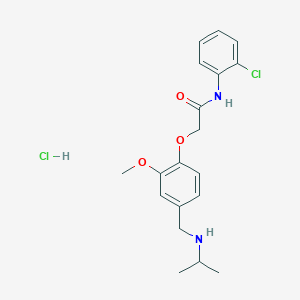 molecular formula C19H24Cl2N2O3 B4235663 N-(2-chlorophenyl)-2-{4-[(isopropylamino)methyl]-2-methoxyphenoxy}acetamide hydrochloride 