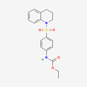 molecular formula C18H20N2O4S B4235684 ethyl [4-(3,4-dihydro-1(2H)-quinolinylsulfonyl)phenyl]carbamate 