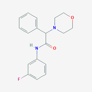 molecular formula C18H19FN2O2 B4235690 N-(3-fluorophenyl)-2-(4-morpholinyl)-2-phenylacetamide 