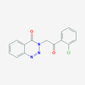 molecular formula C15H10ClN3O2 B4235698 3-[2-(2-chlorophenyl)-2-oxoethyl]-1,2,3-benzotriazin-4(3H)-one 