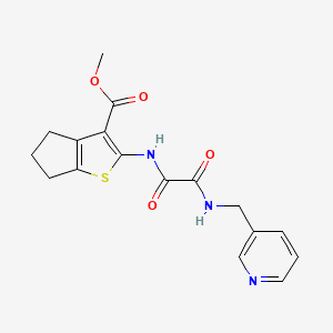 molecular formula C17H17N3O4S B4235701 methyl 2-({oxo[(3-pyridinylmethyl)amino]acetyl}amino)-5,6-dihydro-4H-cyclopenta[b]thiophene-3-carboxylate 