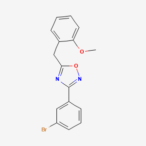 molecular formula C16H13BrN2O2 B4235709 3-(3-bromophenyl)-5-(2-methoxybenzyl)-1,2,4-oxadiazole 