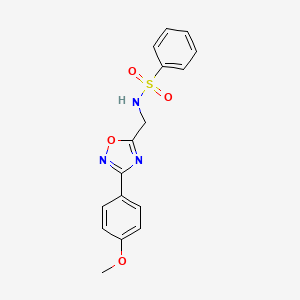 N-{[3-(4-methoxyphenyl)-1,2,4-oxadiazol-5-yl]methyl}benzenesulfonamide