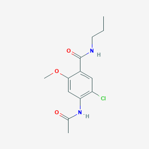 molecular formula C13H17ClN2O3 B4235732 4-(acetylamino)-5-chloro-2-methoxy-N-propylbenzamide 