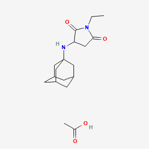 3-(1-adamantylamino)-1-ethyl-2,5-pyrrolidinedione acetate