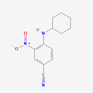 molecular formula C13H15N3O2 B4235759 4-(cyclohexylamino)-3-nitrobenzonitrile CAS No. 28096-55-1