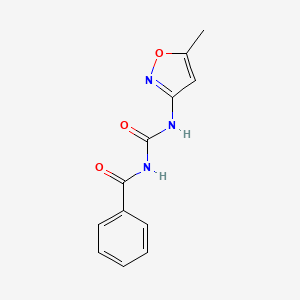 molecular formula C12H11N3O3 B4235795 N-{[(5-methyl-3-isoxazolyl)amino]carbonyl}benzamide 