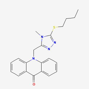 10-{[5-(butylthio)-4-methyl-4H-1,2,4-triazol-3-yl]methyl}-9(10H)-acridinone