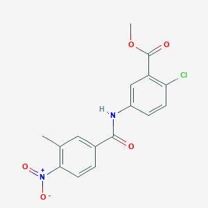 molecular formula C16H13ClN2O5 B4235838 methyl 2-chloro-5-[(3-methyl-4-nitrobenzoyl)amino]benzoate 