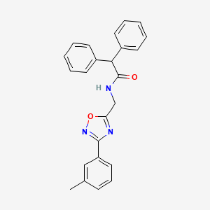 molecular formula C24H21N3O2 B4235862 N-{[3-(3-methylphenyl)-1,2,4-oxadiazol-5-yl]methyl}-2,2-diphenylacetamide 