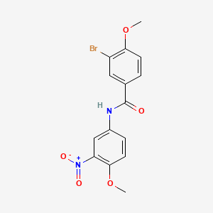 molecular formula C15H13BrN2O5 B4235885 3-bromo-4-methoxy-N-(4-methoxy-3-nitrophenyl)benzamide 