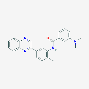 molecular formula C24H22N4O B4235887 3-(dimethylamino)-N-[2-methyl-5-(2-quinoxalinyl)phenyl]benzamide 