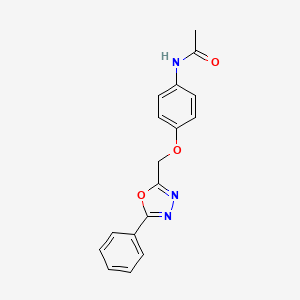 molecular formula C17H15N3O3 B4235893 N-{4-[(5-phenyl-1,3,4-oxadiazol-2-yl)methoxy]phenyl}acetamide 