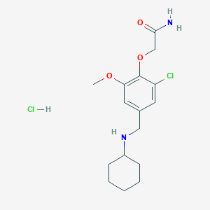 molecular formula C16H24Cl2N2O3 B4235934 2-{2-chloro-4-[(cyclohexylamino)methyl]-6-methoxyphenoxy}acetamide hydrochloride 