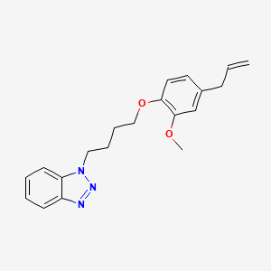 molecular formula C20H23N3O2 B4235947 1-[4-(4-allyl-2-methoxyphenoxy)butyl]-1H-1,2,3-benzotriazole 