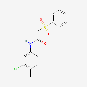 N-(3-chloro-4-methylphenyl)-2-(phenylsulfonyl)acetamide