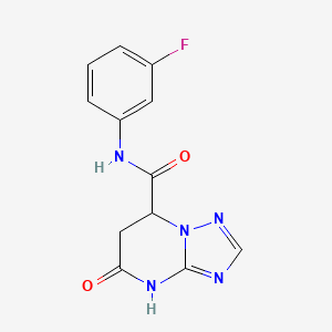 N-(3-fluorophenyl)-5-oxo-4,5,6,7-tetrahydro[1,2,4]triazolo[1,5-a]pyrimidine-7-carboxamide
