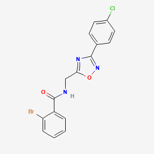 2-bromo-N-{[3-(4-chlorophenyl)-1,2,4-oxadiazol-5-yl]methyl}benzamide