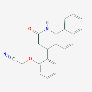 molecular formula C21H16N2O2 B4235983 [2-(2-oxo-1,2,3,4-tetrahydrobenzo[h]quinolin-4-yl)phenoxy]acetonitrile 