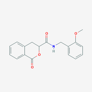 molecular formula C18H17NO4 B4235992 N-(2-methoxybenzyl)-1-oxo-3,4-dihydro-1H-isochromene-3-carboxamide 