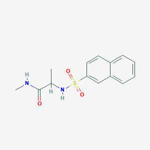 molecular formula C14H16N2O3S B4236001 N~1~-methyl-N~2~-(2-naphthylsulfonyl)alaninamide 