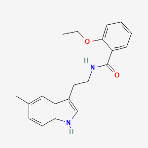 molecular formula C20H22N2O2 B4236033 2-ethoxy-N-[2-(5-methyl-1H-indol-3-yl)ethyl]benzamide 