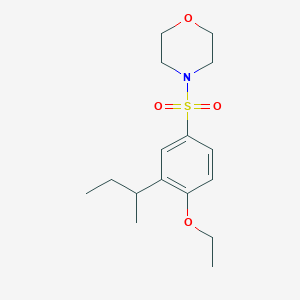 molecular formula C16H25NO4S B4236036 4-[(3-sec-butyl-4-ethoxyphenyl)sulfonyl]morpholine 