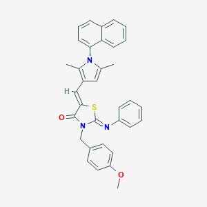 5-{[2,5-dimethyl-1-(1-naphthyl)-1H-pyrrol-3-yl]methylene}-3-(4-methoxybenzyl)-2-(phenylimino)-1,3-thiazolidin-4-one