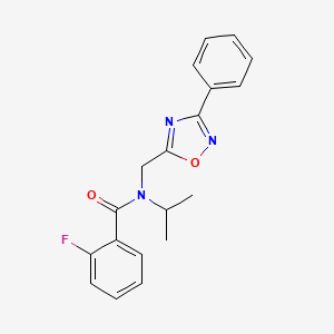 2-fluoro-N-isopropyl-N-[(3-phenyl-1,2,4-oxadiazol-5-yl)methyl]benzamide