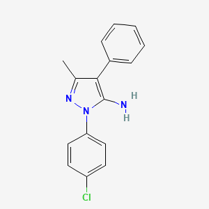 molecular formula C16H14ClN3 B4236063 1-(4-chlorophenyl)-3-methyl-4-phenyl-1H-pyrazol-5-amine 