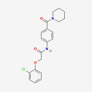 molecular formula C20H21ClN2O3 B4236069 2-(2-chlorophenoxy)-N-[4-(1-piperidinylcarbonyl)phenyl]acetamide 