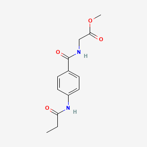 molecular formula C13H16N2O4 B4236082 Methyl 2-[[4-(propanoylamino)benzoyl]amino]acetate 