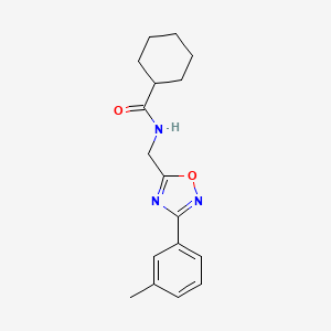 molecular formula C17H21N3O2 B4236089 N-{[3-(3-methylphenyl)-1,2,4-oxadiazol-5-yl]methyl}cyclohexanecarboxamide 