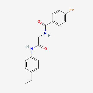 molecular formula C17H17BrN2O2 B4236132 4-bromo-N-{2-[(4-ethylphenyl)amino]-2-oxoethyl}benzamide 
