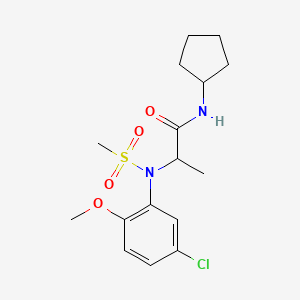 N~2~-(5-chloro-2-methoxyphenyl)-N~1~-cyclopentyl-N~2~-(methylsulfonyl)alaninamide
