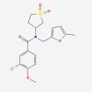 molecular formula C18H20ClNO5S B4236159 3-chloro-N-(1,1-dioxidotetrahydro-3-thienyl)-4-methoxy-N-[(5-methyl-2-furyl)methyl]benzamide 