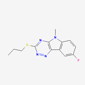 molecular formula C13H13FN4S B4236167 8-fluoro-5-methyl-3-(propylthio)-5H-[1,2,4]triazino[5,6-b]indole 