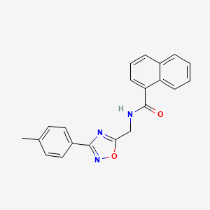molecular formula C21H17N3O2 B4236196 N-{[3-(4-methylphenyl)-1,2,4-oxadiazol-5-yl]methyl}-1-naphthamide 