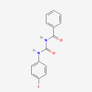 molecular formula C14H11FN2O2 B4236234 N-{[(4-fluorophenyl)amino]carbonyl}benzamide 
