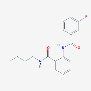 molecular formula C18H19FN2O2 B4236256 N-butyl-2-[(3-fluorobenzoyl)amino]benzamide 