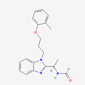 (1-{1-[3-(2-methylphenoxy)propyl]-1H-benzimidazol-2-yl}ethyl)formamide