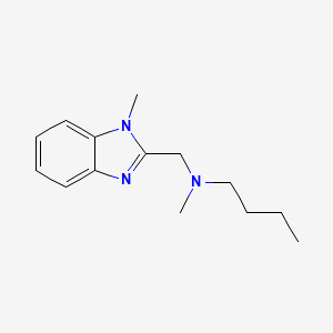molecular formula C14H21N3 B4236258 N-methyl-N-[(1-methyl-1H-benzimidazol-2-yl)methyl]-1-butanamine 