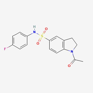 molecular formula C16H15FN2O3S B4236269 1-acetyl-N-(4-fluorophenyl)-5-indolinesulfonamide 