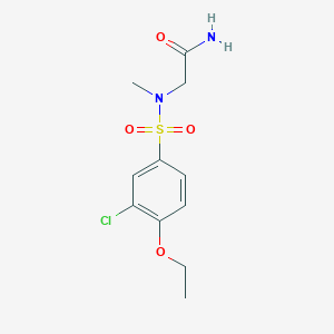 molecular formula C11H15ClN2O4S B4236275 N~2~-[(3-chloro-4-ethoxyphenyl)sulfonyl]-N~2~-methylglycinamide 