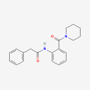 molecular formula C20H22N2O2 B4236285 2-phenyl-N-[2-(1-piperidinylcarbonyl)phenyl]acetamide 