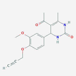 molecular formula C17H18N2O4 B4236294 5-acetyl-4-[3-methoxy-4-(2-propyn-1-yloxy)phenyl]-6-methyl-3,4-dihydro-2(1H)-pyrimidinone 